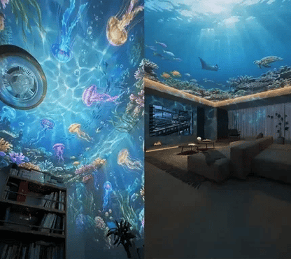 Gemütliche Nächte 🎗️|🌈 NEXT-GEN SMARTE PROJEKTION HD Smart Dynamischer 5D Holographischer Nachtlicht Projektor