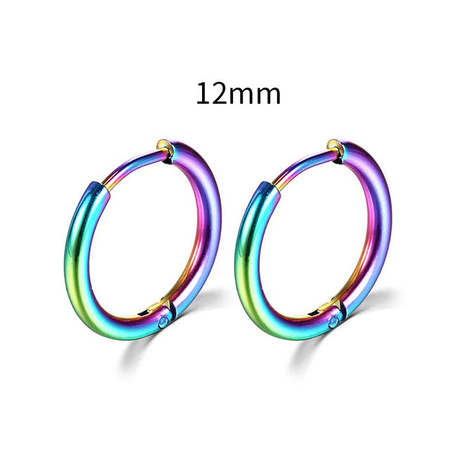 2025 New Simple Stainless Steel Gold Small Earrings Cartilage Ear Piercing Jewelry