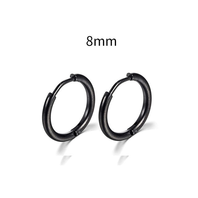 2025 New Simple Stainless Steel Gold Small Earrings Cartilage Ear Piercing Jewelry