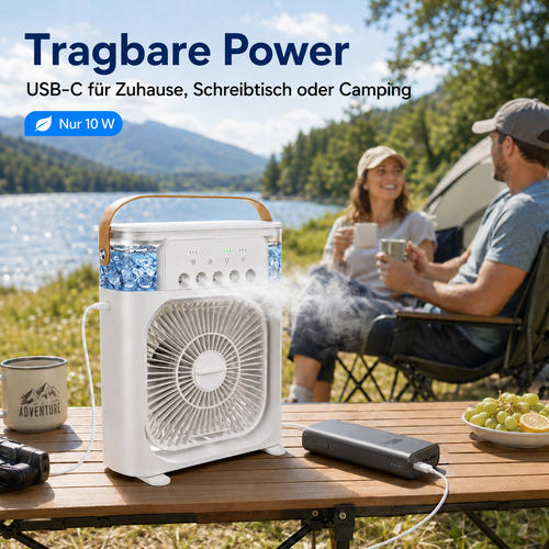 🍇Über 50.000 Mal Verkauft⚡Tragbarer 4-in-1-Tischkühler mit Eisnebel