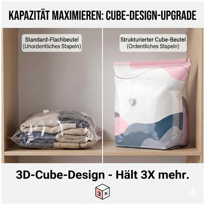 3D-Vakuum-Aufbewahrungsbeutel PRO ohne Pumpe