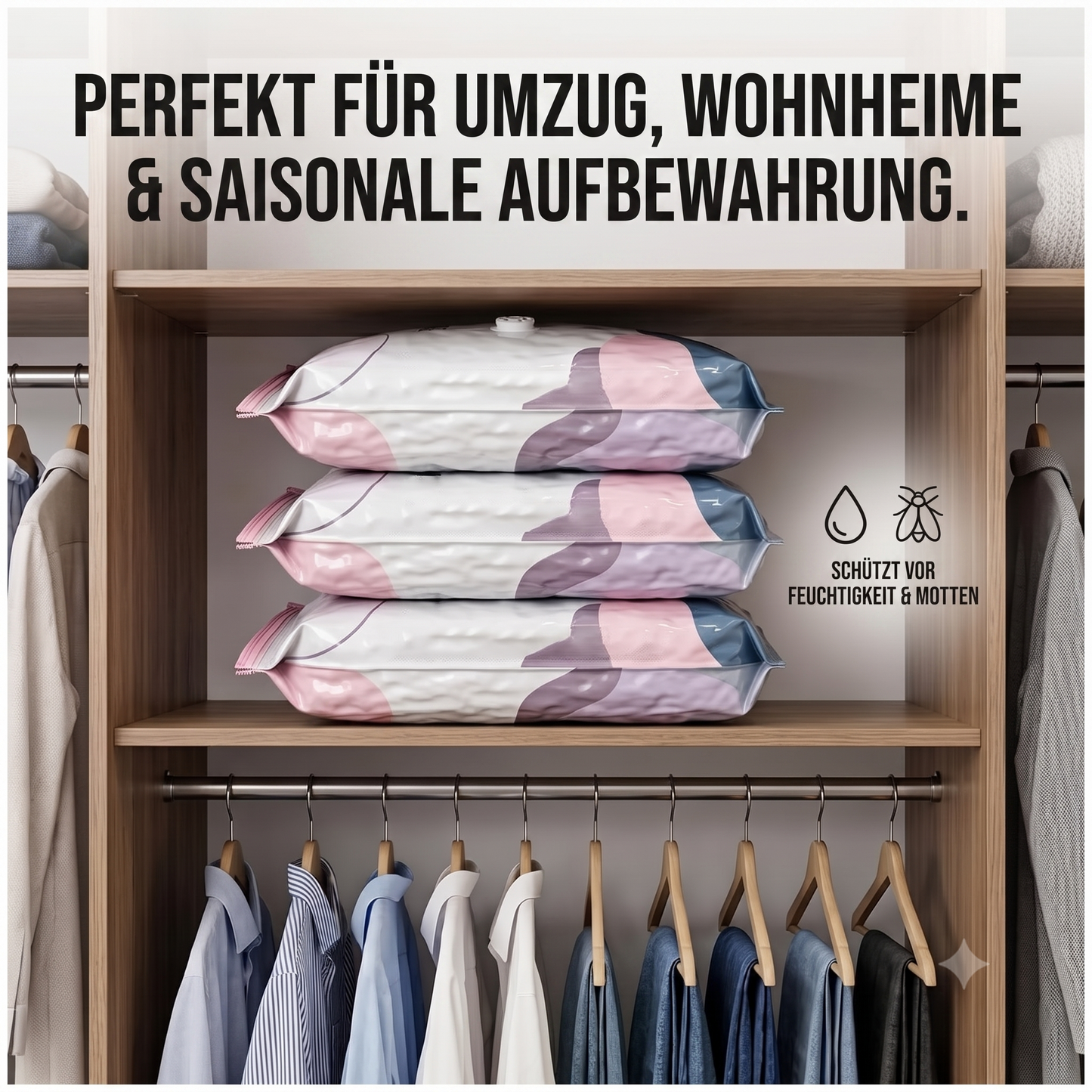 3D-Vakuum-Aufbewahrungsbeutel PRO ohne Pumpe